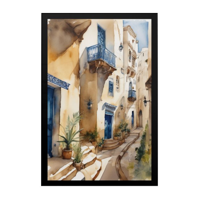Acrylic Wall Art Mediterranean Alleyway – Charming (Front)