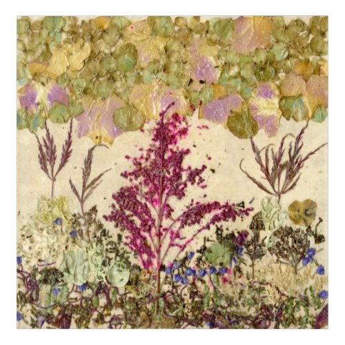 Acrylic Wall Art _ Pressed Flowers