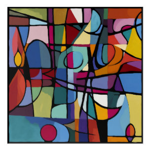 Acrylic Wall Art Print: Cubism Abstract Art