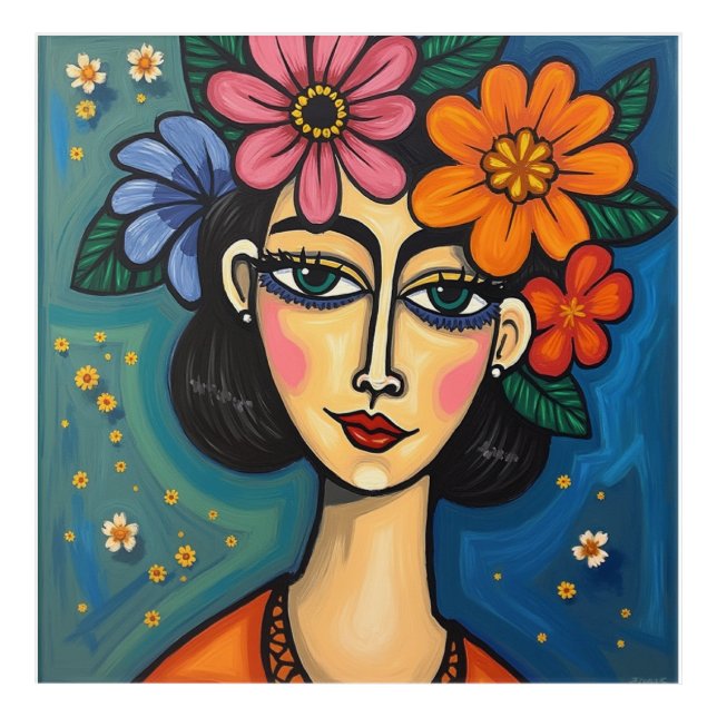 Acrylic Wall Art with elegant artistic design (Front)