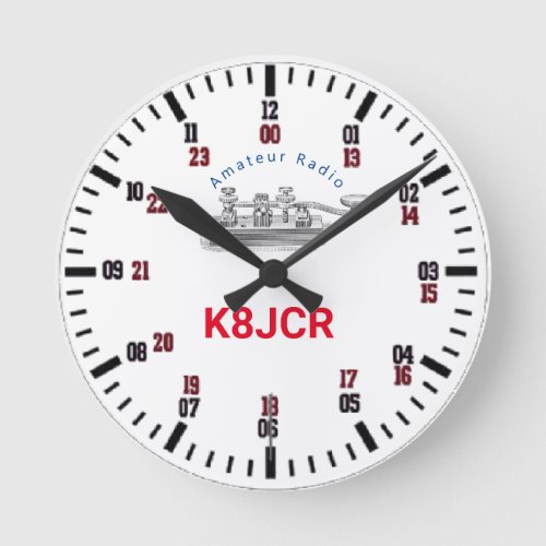 Acrylic Wall Clock Amateur Radio 