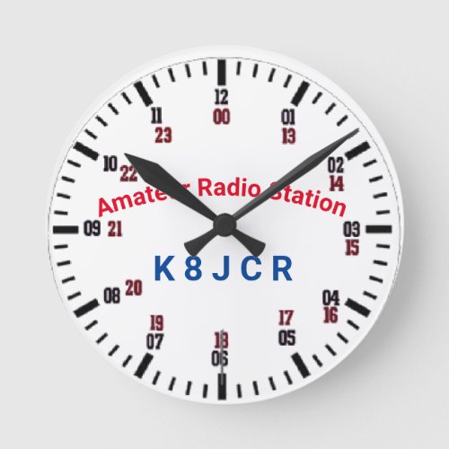 Acrylic Wall Clock Amateur Radio