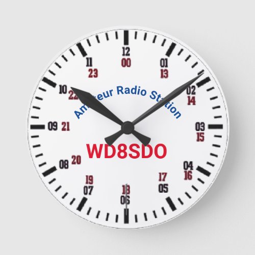 Acrylic Wall Clock Amateur Radio 