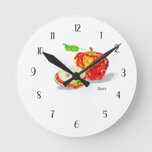 Acrylic Wall Clock Apples