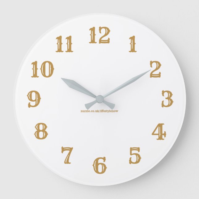 Acrylic Wall Clock - Gold (Front)