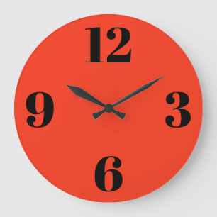 Acrylic Wall Clock - Orange Background