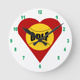 Acrylic wall clock, Round Medium AMOUR GOLF Clock