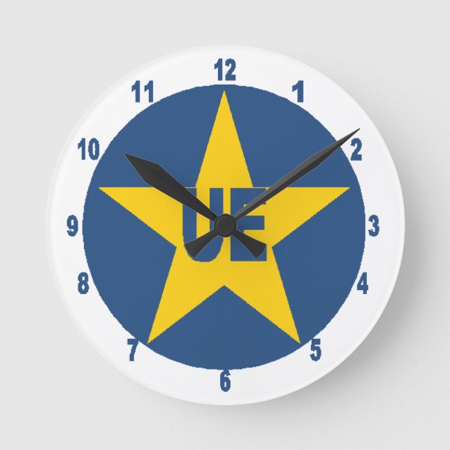 Acrylic Wall Clock, Round Medium EU Clock (Front)