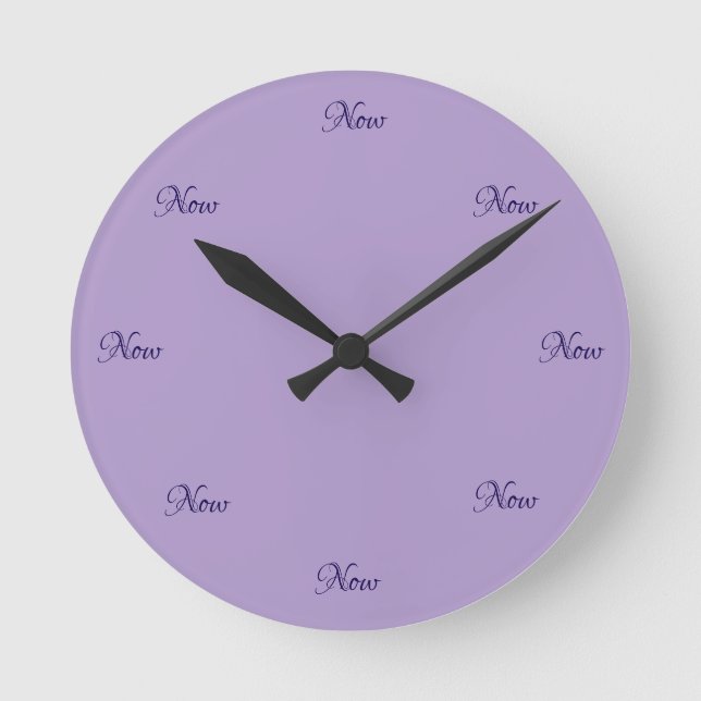 Acrylic Wall Clock "The Time is Now" (Front)
