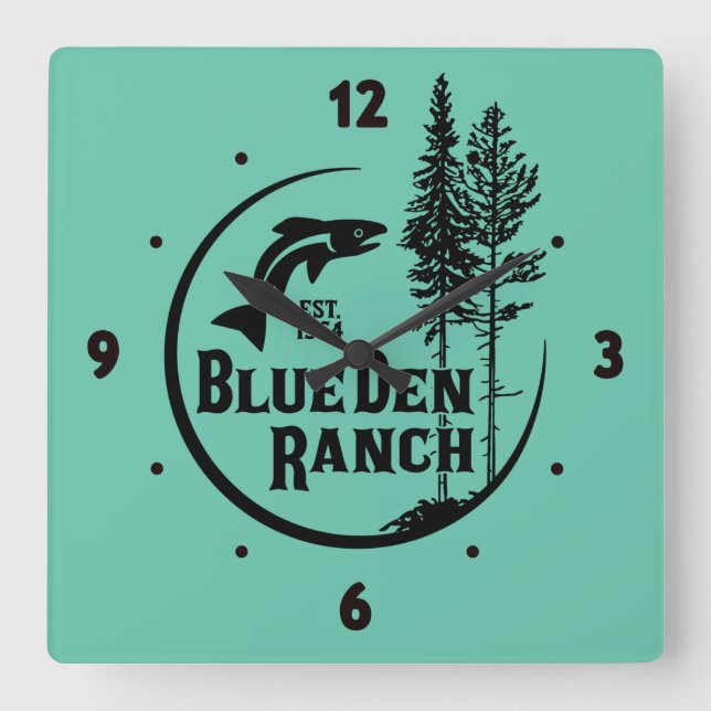Acrylic Wall Clock Truck Green (Front)