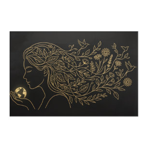 Acrylic Wall Decor - Elegant Mother Earth