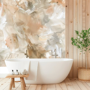 Acrylic & Watercolor Abstract Texture Neutral Wallpaper