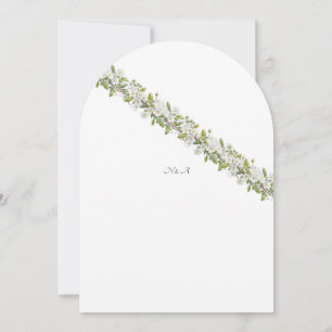 Acrylic Wedding Greenery And Flowers Invitation