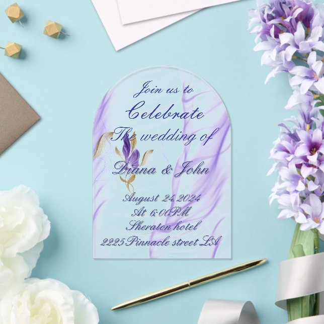Acrylic wedding invitation  (Insitu (Wedding))