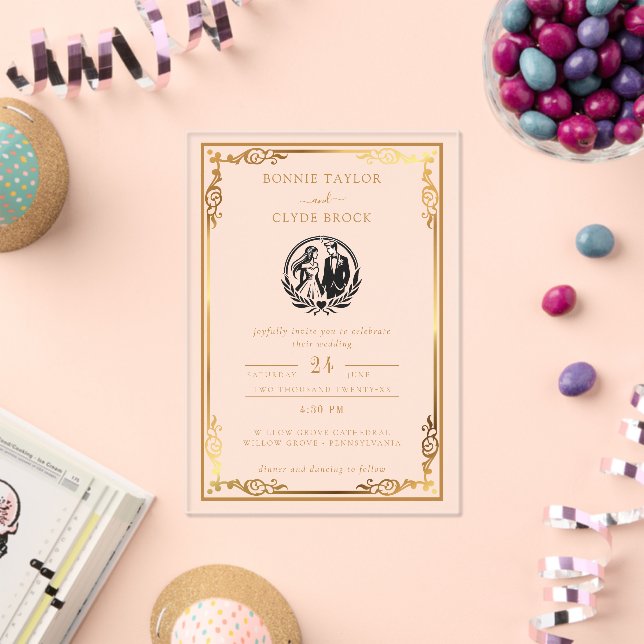 Acrylic wedding invite featuring your photo moment invitations (Insitu (Celebration))