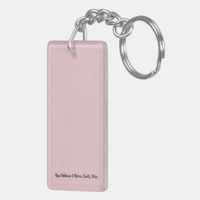 Acrylic Wedding Keychain Favor – Double‑Sided (Back Right)