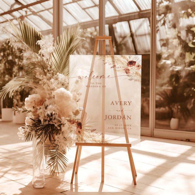 Acrylic Wedding Welcome Sign, Fall Wedding Welcome Sign (Creator Uploaded)