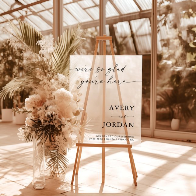 Acrylic Wedding Welcome Sign, Minimalist Welcome Sign (Creator Uploaded)