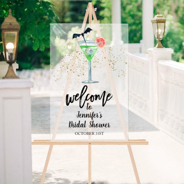 Acrylic Welcome Sign | Halloween Bridal Shower (Creator Uploaded)