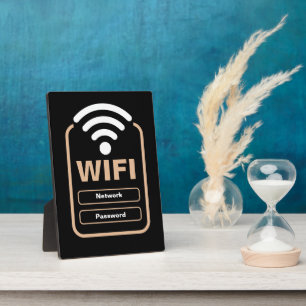 Acrylic WiFi Network and Password Display Stand Plaque