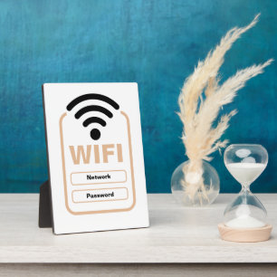 Acrylic WiFi Network and Password Display Stand Plaque