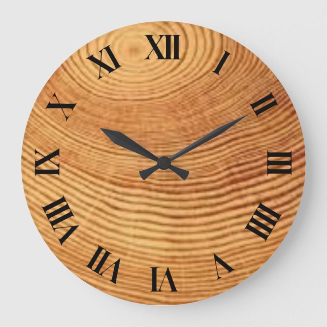 Acrylic Wood Style Clock (Front)