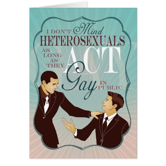 Act Gay Cards (Front)