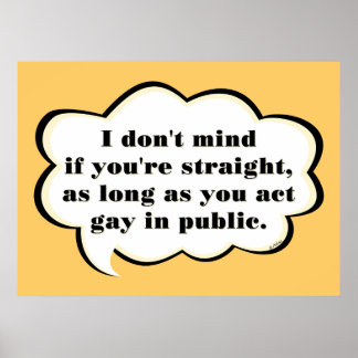 Act Gay in Public (reverse) Poster