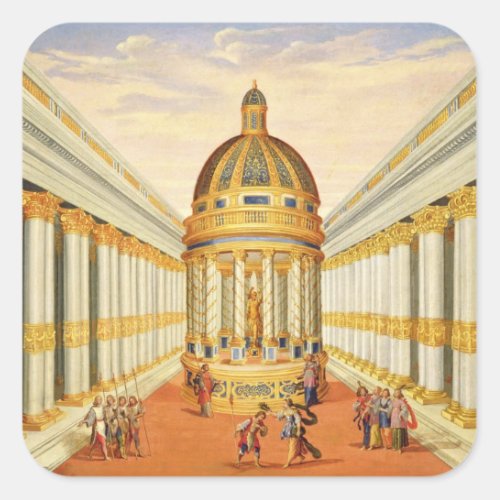 Act I scenes VII and VIII Baccus Temple Square Sticker