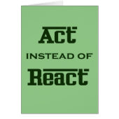 Act instead of React (Front)