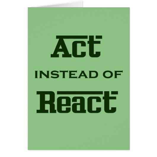 Act instead of React (Front)