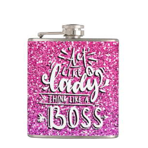 ACT LIKE A LADY THINK LIKE A BOSS CUSTOM FLASK