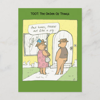 Act Like A Pig Postcard