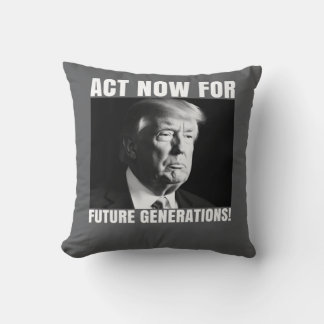 Act Now for Future Generations - Climate Awareness Throw Pillow