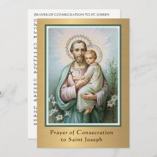 Act of Consecration to St. Joseph Catholic Prayer | Zazzle