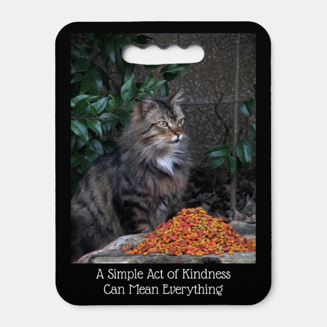 Act of Kindness Grateful Cat Stadium Seat Cushion (Front Vertical)
