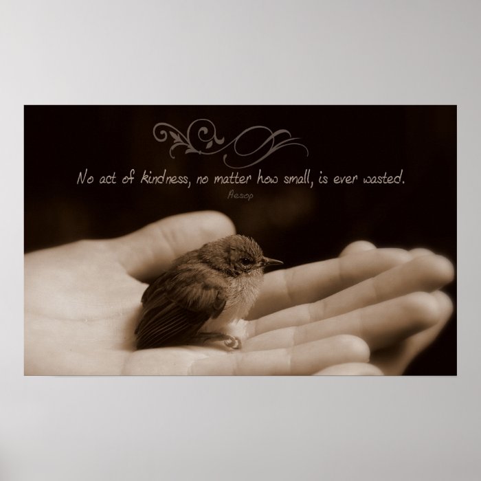 Act of Kindness Inspirational Poster Print