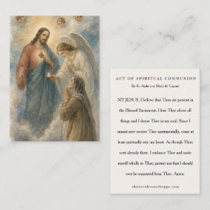 Act of Spiritual Communion Catholic Business Card