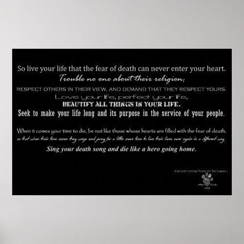 Act of Valor Poem _ Poem by Tecumseh Poster