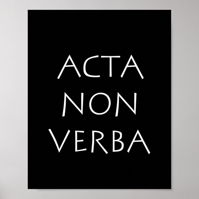 Acta non verba poster (Front)