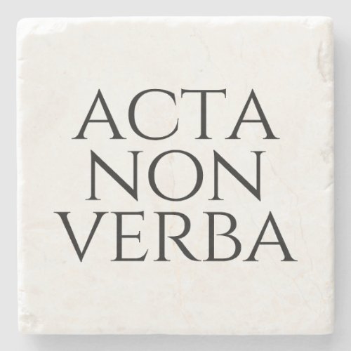 Acta Non Verba Stone Coaster