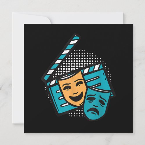 Acting Clapperboard Theatre Mask Theater Actor Thank You Card