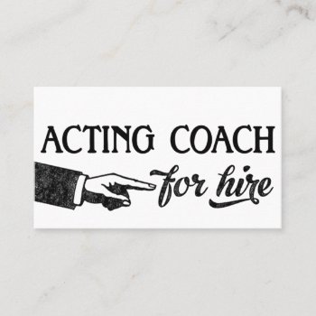 Acting Coach Business Cards - Cool Vintage by NeatBusinessCards at Zazzle