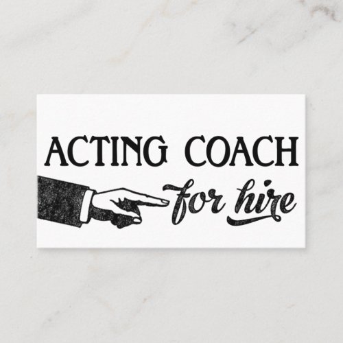 Acting Coach Business Cards _ Cool Vintage