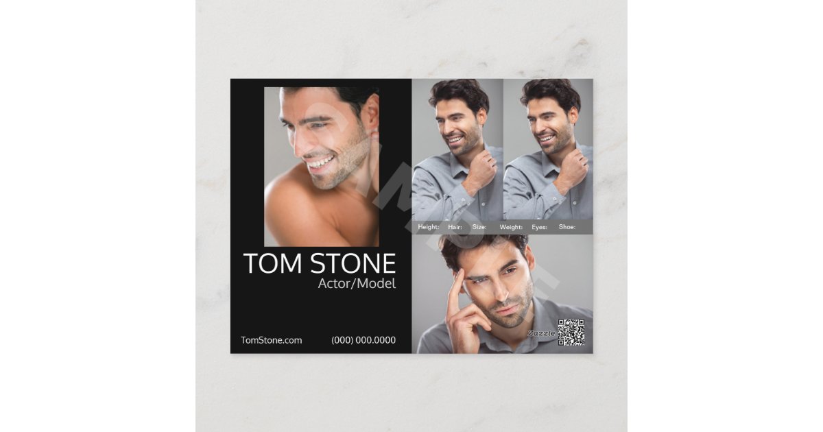 acting-comp-cards-headshot-comp-template-zazzle