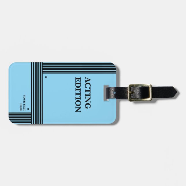 Acting Edition Play Script Styled Luggage Tag (Front Horizontal)
