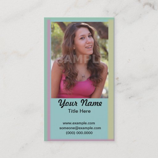 Customizable Acting Headshot Business Card