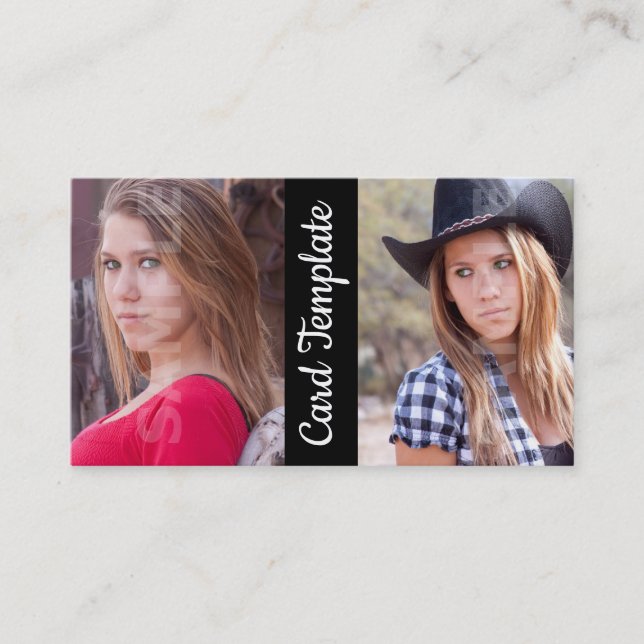 Acting Photo Card Template Headshot Actor  (Front)