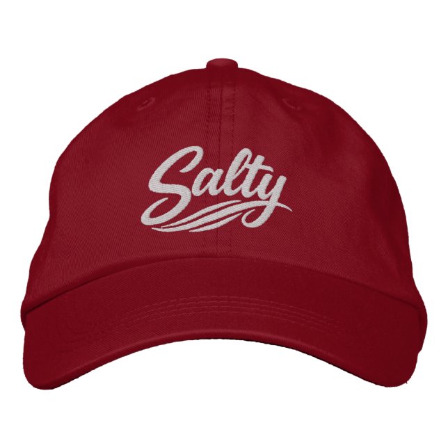 Acting Salty Funny Sarcasm Saying Embroidered Baseball Cap (Front)