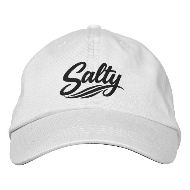 Acting Salty Funny Sarcasm Saying Embroidered Baseball Cap (Front)